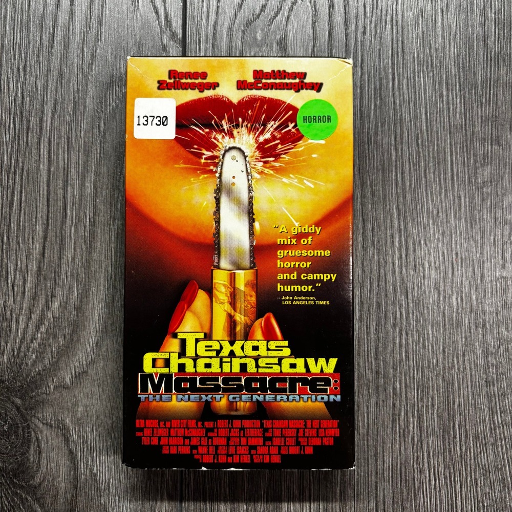 Texas Chainsaw Massacre The Next Generation VHS 1997 Renee Zellweger McConaughey